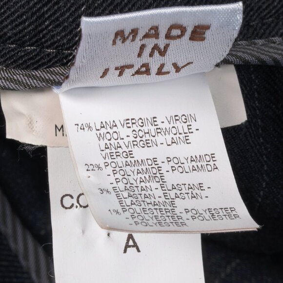 Brunello Cucinelli Grey Wool-Blend Pinstripe Knee-Detail Trousers - Picture 12 of 14